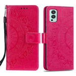 PU Leather Imprinted Mandala Pattern Wallet Stand Case with Strap for OnePlus Nord 2 5G