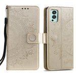 PU Leather Imprinted Mandala Pattern Wallet Stand Case with Strap for OnePlus Nord 2 5G