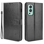 Modernt Crazy Horse Läderplånboksfodral med Rem för OnePlus Nord 2 5G
