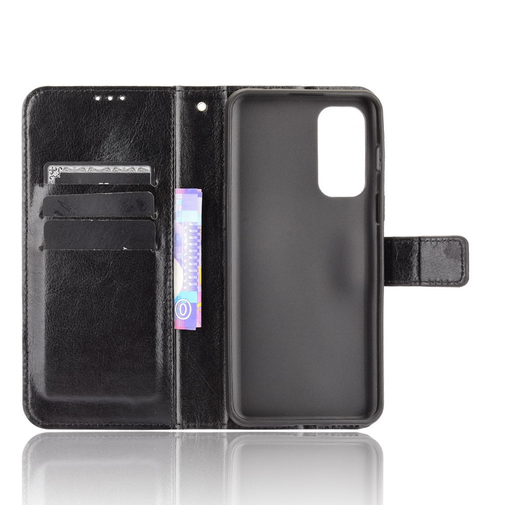 Modernt Crazy Horse Läderplånboksfodral med Rem för OnePlus Nord 2 5G