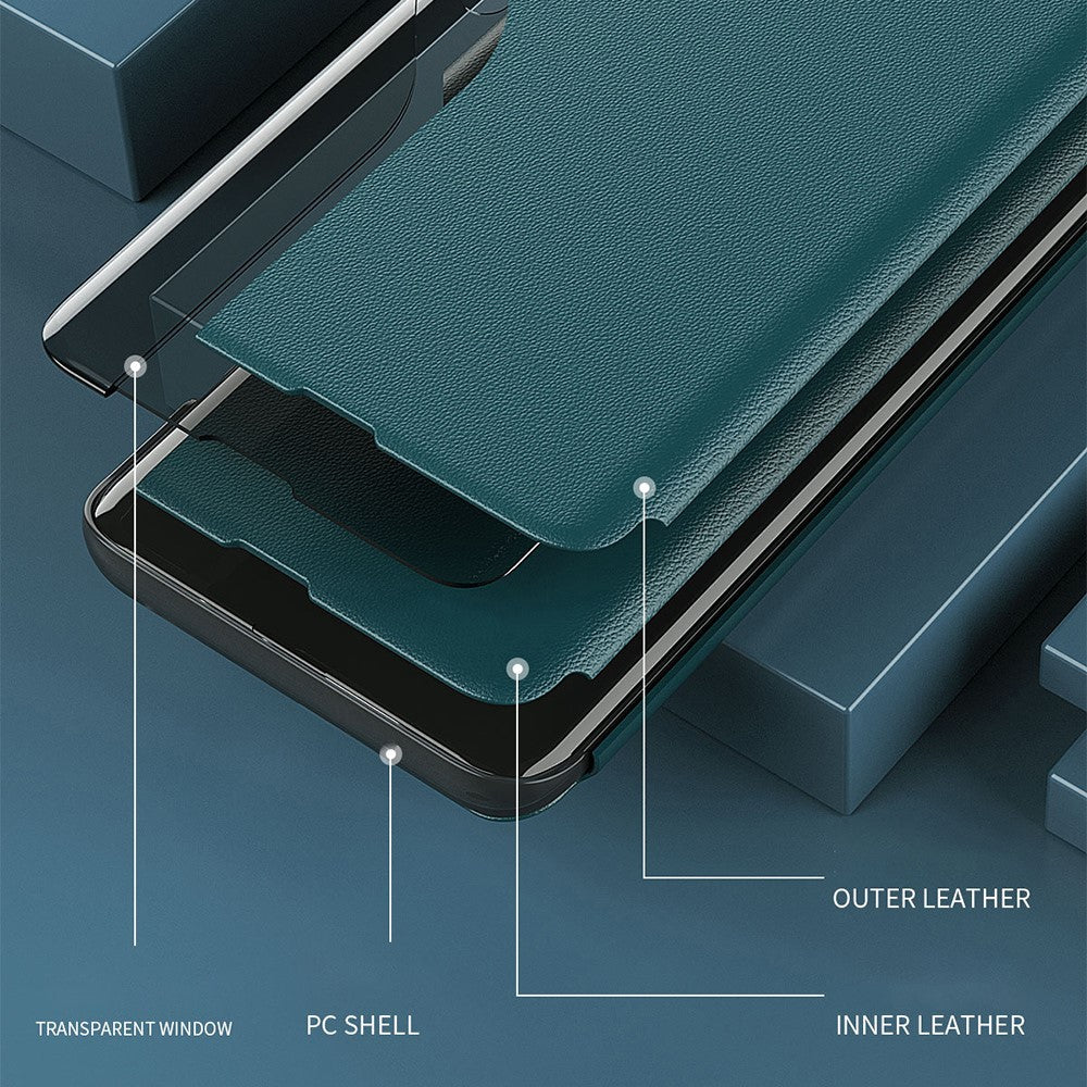 mobilskal Folio Flip PU Läder Stativfodral för OnePlus Nord N200 5G