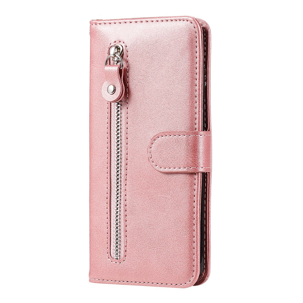 Zipper Pocket Wallet PU Leather Phone Case Shell with Stand for OnePlus Nord CE 5G