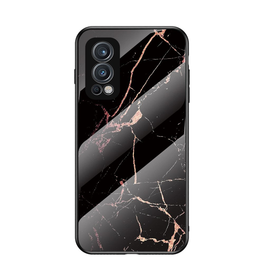 Marmordesign Ultratunt Snyggt Skyddande mobilskal i Härdat Glas för OnePlus OnePlus Nord 2 5G