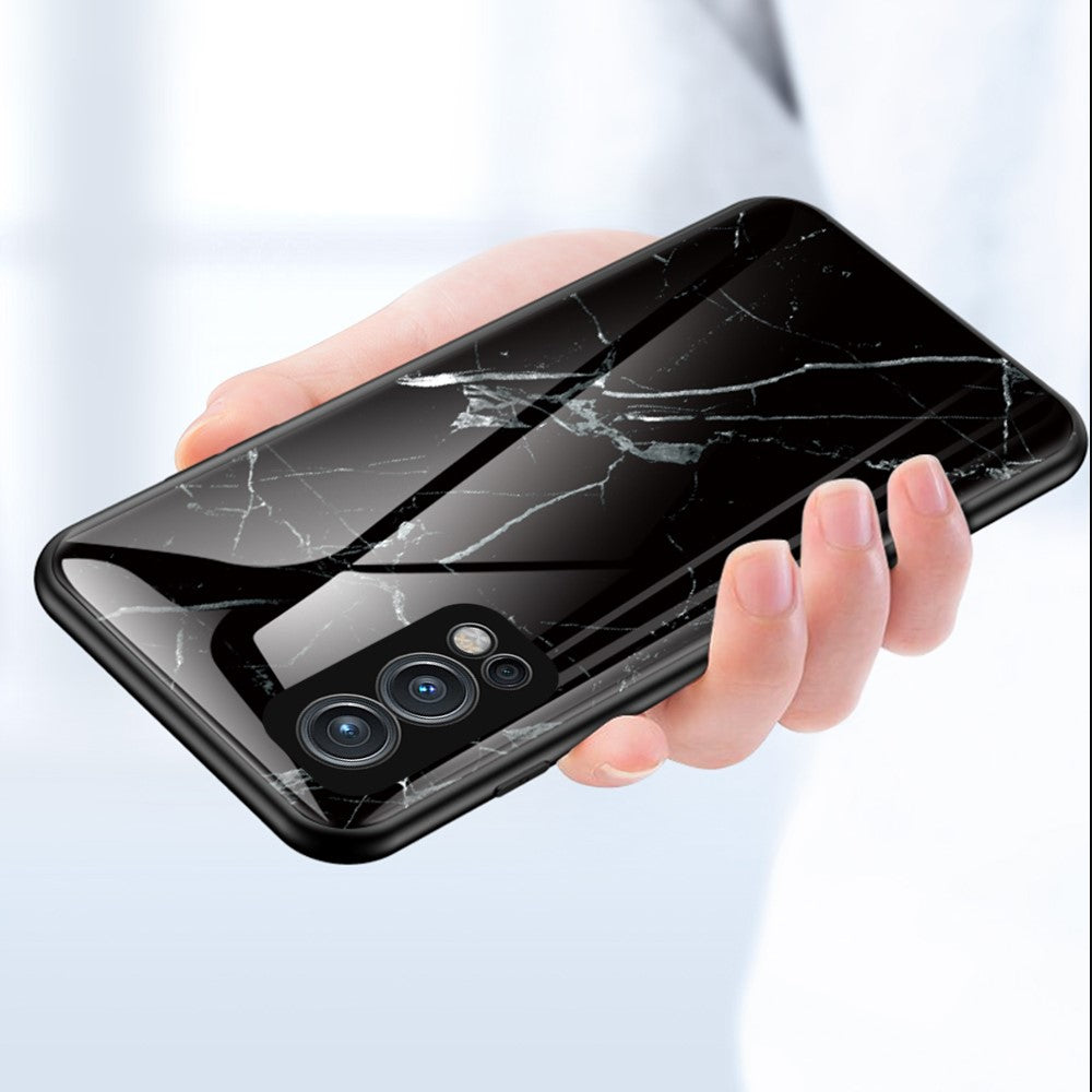 Marmordesign Ultratunt Snyggt Skyddande mobilskal i Härdat Glas för OnePlus OnePlus Nord 2 5G