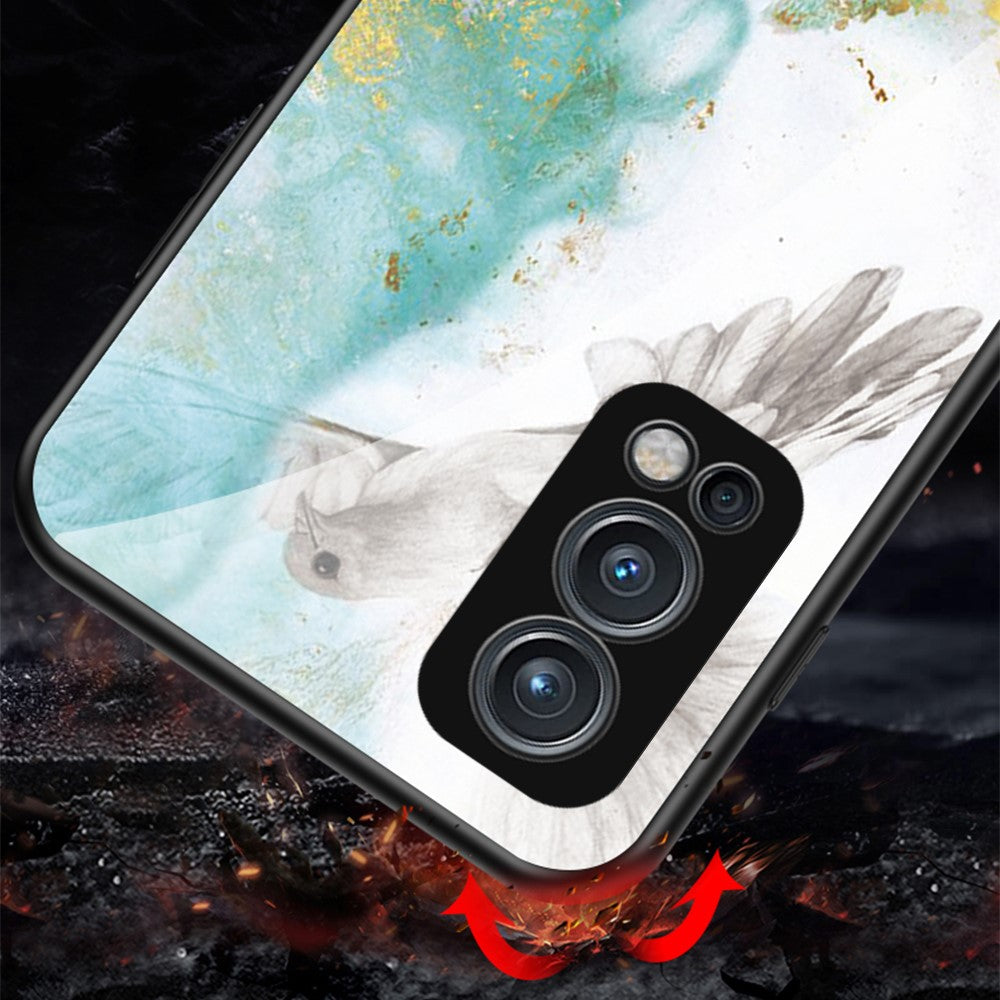 Marmordesign Ultratunt Snyggt Skyddande mobilskal i Härdat Glas för OnePlus OnePlus Nord 2 5G