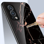 Marmordesign Ultratunt Snyggt Skyddande mobilskal i Härdat Glas för OnePlus OnePlus Nord 2 5G