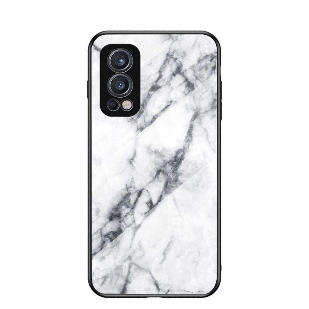 Marmordesign Ultratunt Snyggt Skyddande mobilskal i Härdat Glas för OnePlus OnePlus Nord 2 5G