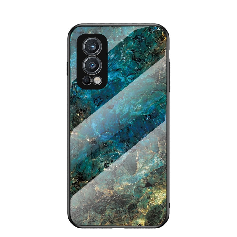 Marmordesign Ultratunt Snyggt Skyddande mobilskal i Härdat Glas för OnePlus OnePlus Nord 2 5G