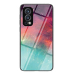 Starry Sky Series reptåligt mjukt och flexibelt TPU-skal med härdat glasbaksida, moderiktigt mobilskal för OnePlus Nord 2 5G