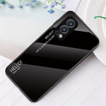 Tonat härdat glas + TPU-ram Hybrid Slim Stötsäkert Skyddsfodral för OnePlus Nord 2 5G