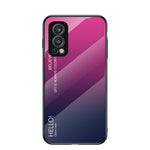 Tonat härdat glas + TPU-ram Hybrid Slim Stötsäkert Skyddsfodral för OnePlus Nord 2 5G