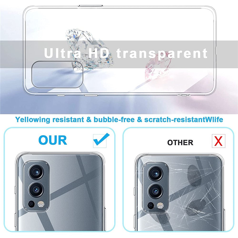 Blødt TPU Slankt Moderigtigt Anti-Fingeraftryk Beskyttende Telefoncover til OnePlus Nord 2 5G