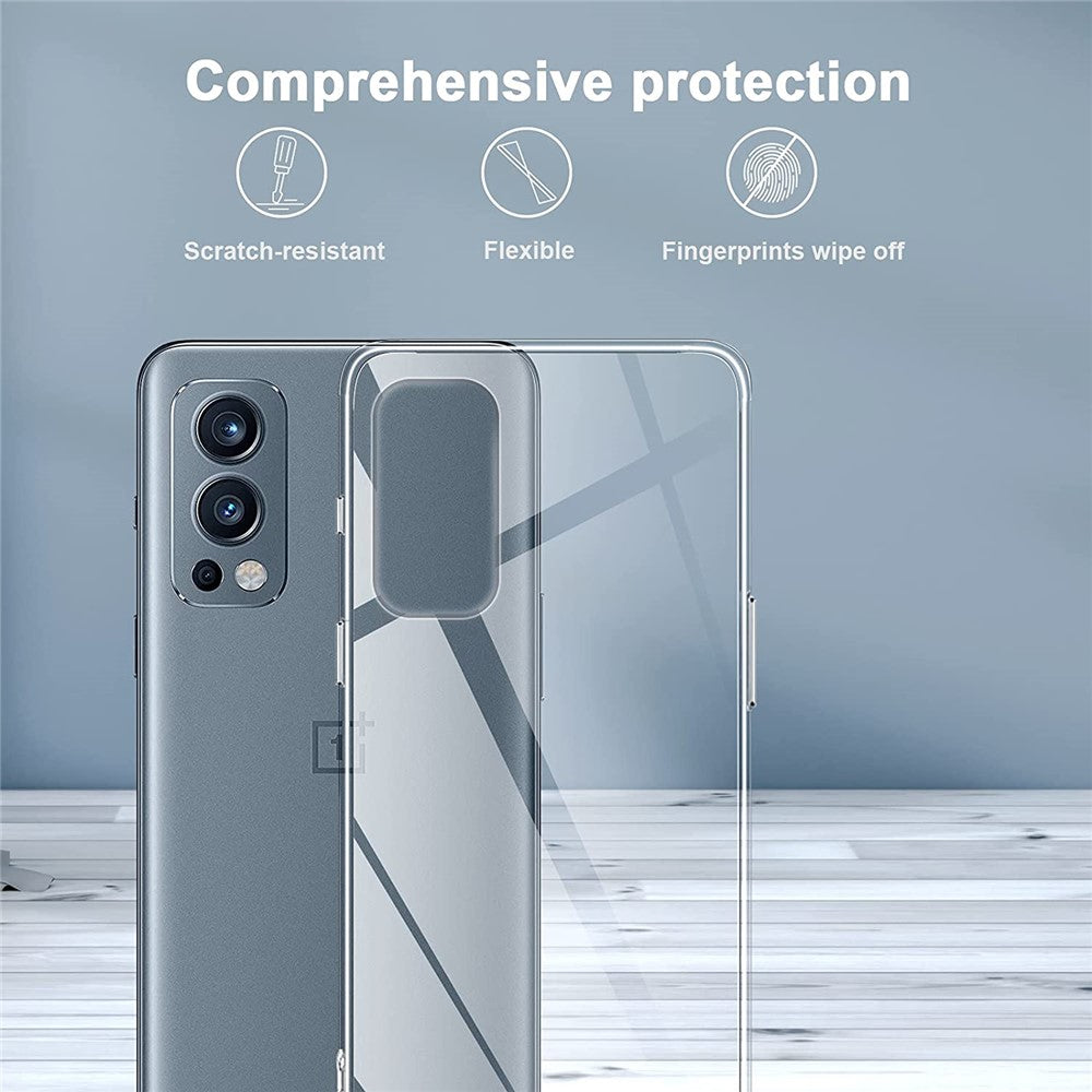 Blødt TPU Slankt Moderigtigt Anti-Fingeraftryk Beskyttende Telefoncover til OnePlus Nord 2 5G