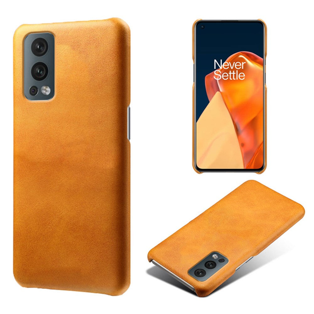 Enfärgat, enkelt och snyggt PU-läderfodral med PC-beläggning för OnePlus Nord 2 5G