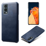Enfärgat, enkelt och snyggt PU-läderfodral med PC-beläggning för OnePlus Nord 2 5G
