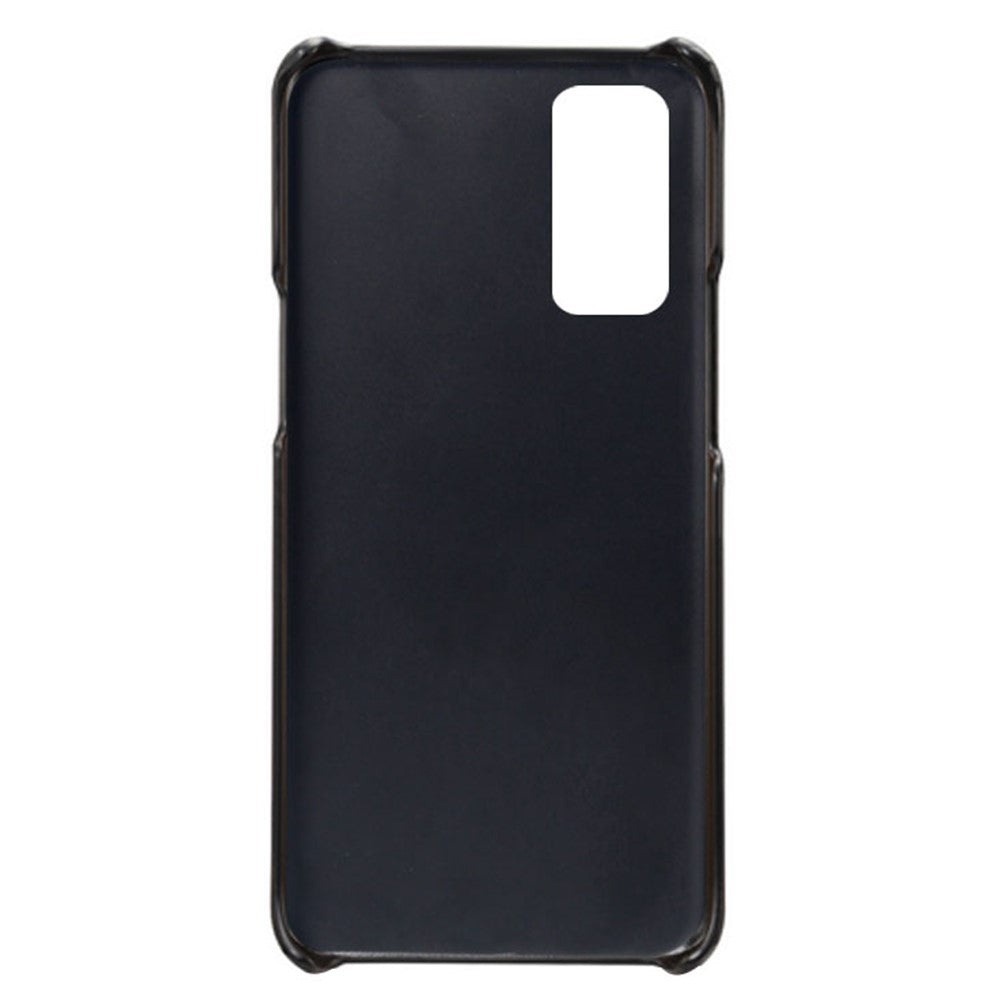 Dual Back Card Slots PU Leather + PC Combo Drop-Proof Hard Case for OnePlus Nord 2 5G