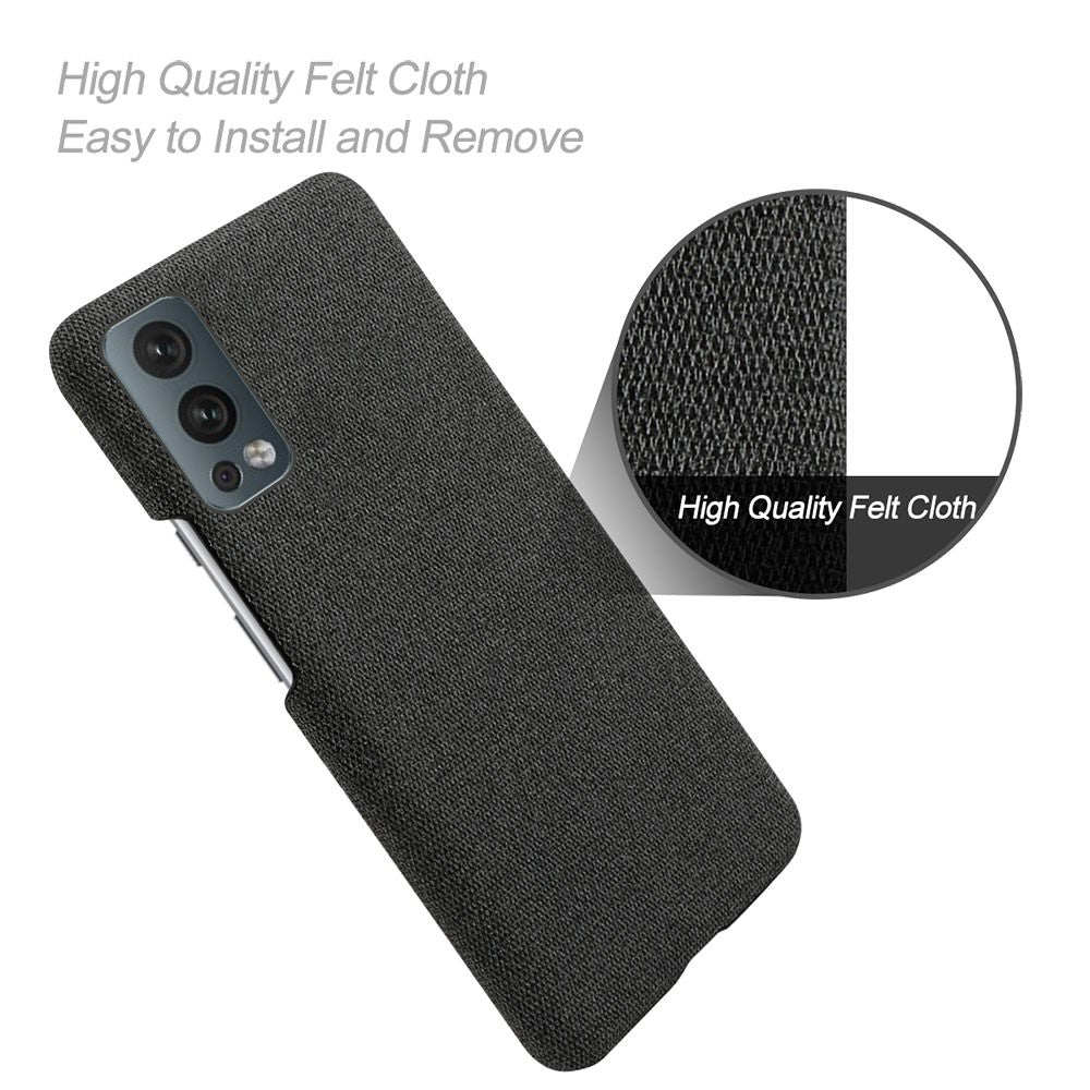 Solid Color Soft Premium Cloth Coated PC Phone Case for OnePlus Nord 2 5G