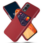 Bakre kortplatsdesign Heltäckande tygtexturerat hybridmobilskal för OnePlus Nord 2 5G