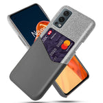 Bakre kortplatsdesign Heltäckande tygtexturerat hybridmobilskal för OnePlus Nord 2 5G