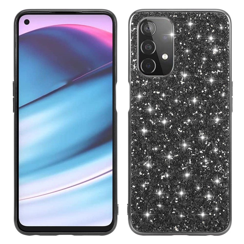 Glitter Bling TPU Galvaniserad Kant + Hård PC Baksida Stötsäkert mobilskal till OnePlus Nord N200 5G