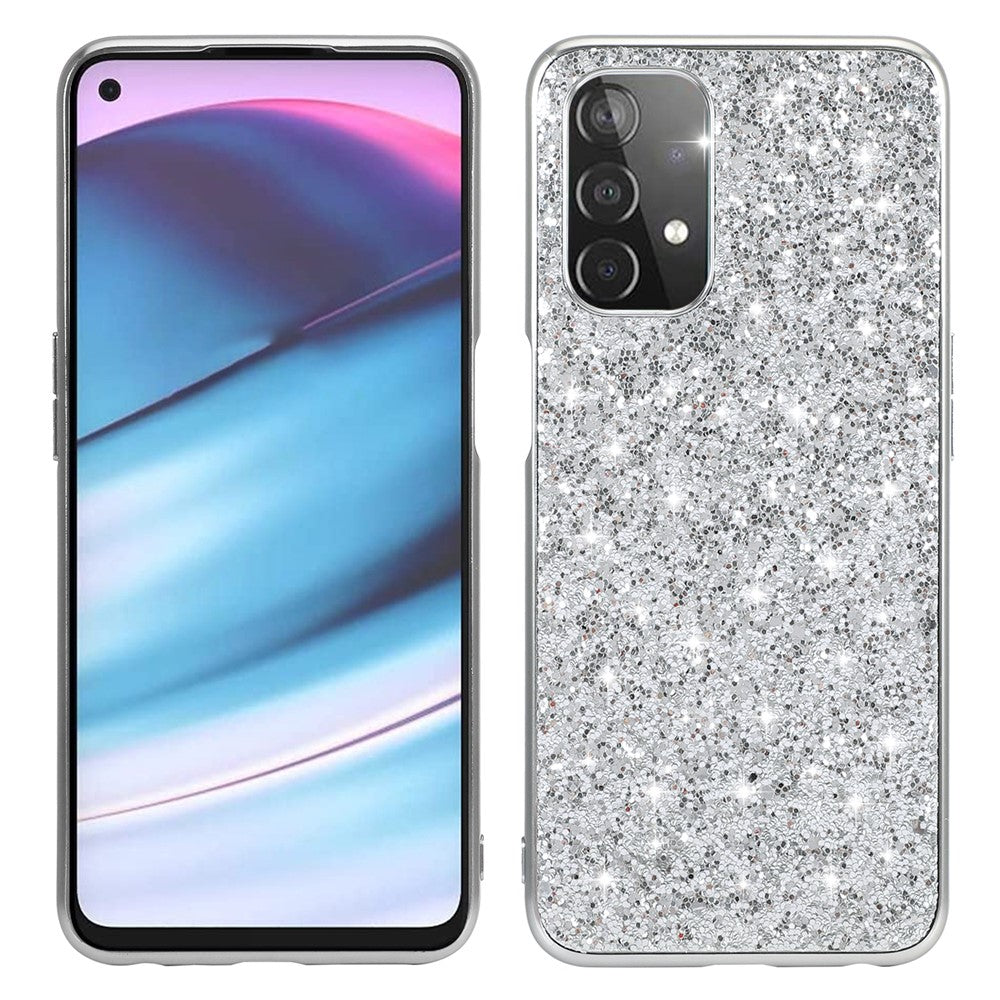 Glitter Bling TPU Galvaniserad Kant + Hård PC Baksida Stötsäkert mobilskal till OnePlus Nord N200 5G