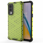 Honeycomb Pattern Shock-proof TPU + PC Hybrid Phone Back Case for OnePlus Nord 2 5G
