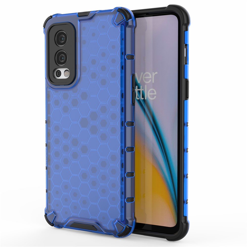 Stötsäkert TPU + PC Hybrid-mobilskal med bikakemönster för OnePlus Nord 2 5G