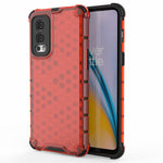 Honeycomb Pattern Shock-proof TPU + PC Hybrid Phone Back Case for OnePlus Nord 2 5G