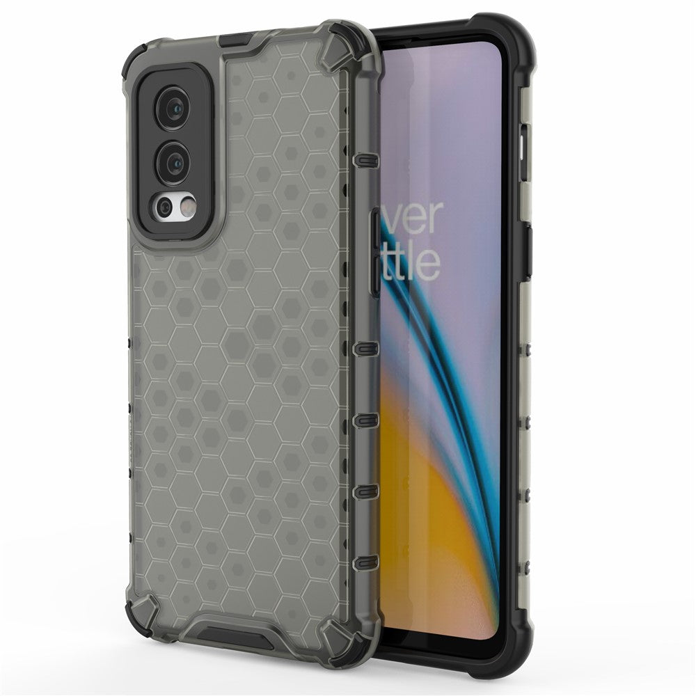 Stötsäkert TPU + PC Hybrid-mobilskal med bikakemönster för OnePlus Nord 2 5G