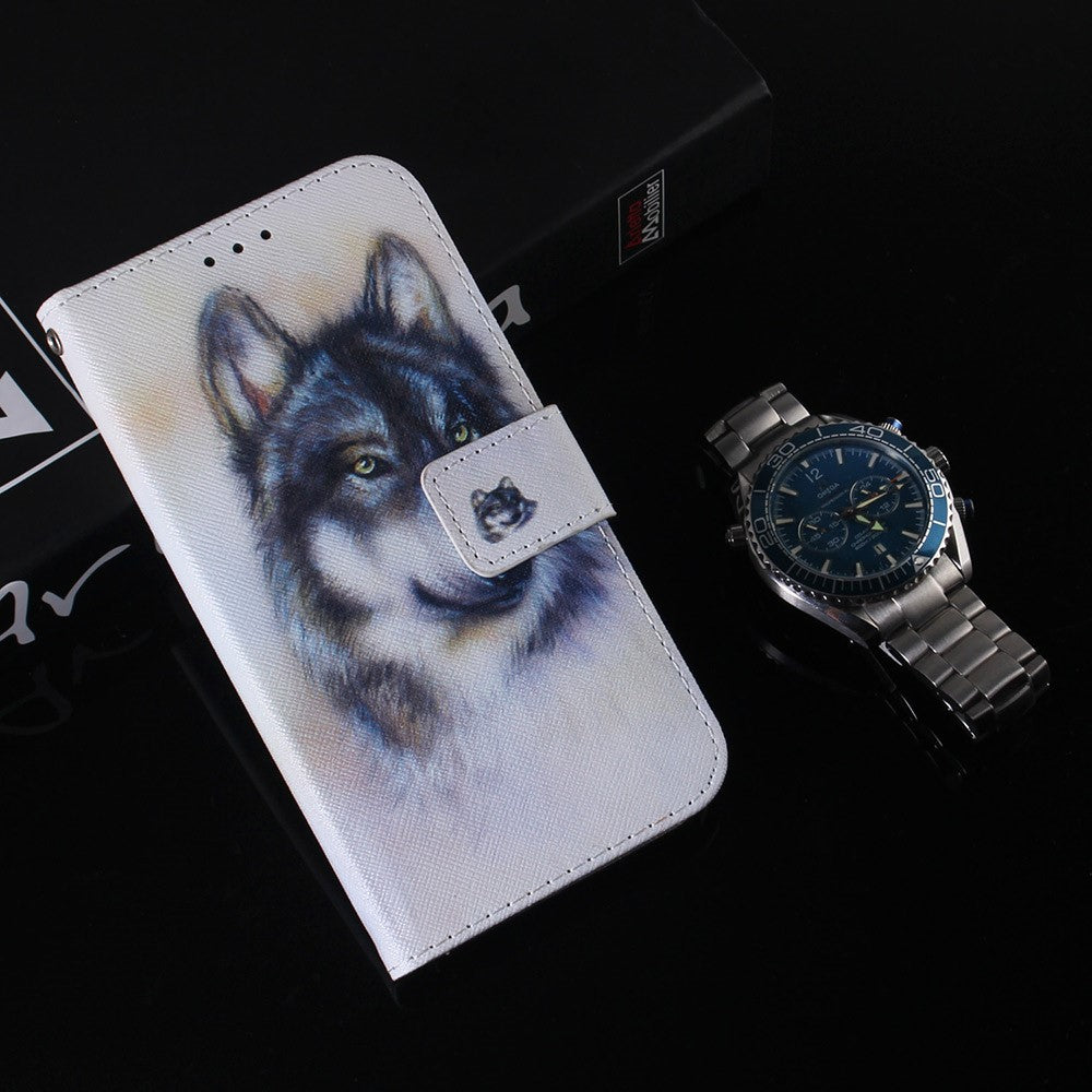 Stylish Pattern Printing Shockproof Wallet Stand PU Leather Phone Protective Case Shell for OnePlus Nord 2 5G