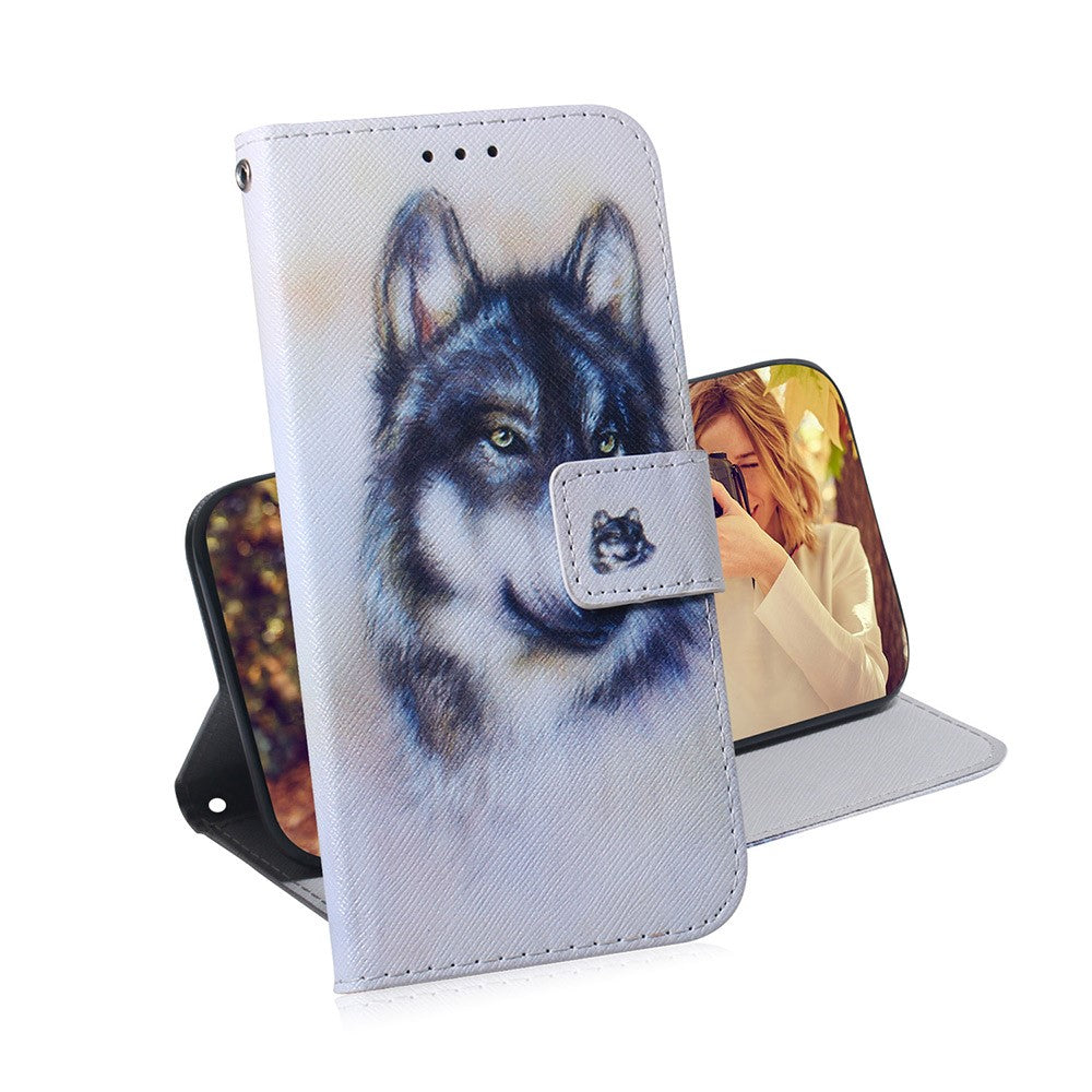 Stylish Pattern Printing Shockproof Wallet Stand PU Leather Phone Protective Case Shell for OnePlus Nord 2 5G