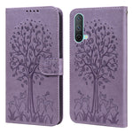 Imprinted Tree Deer Full Protection PU Leather Phone Stand Cover Wallet Case for OnePlus Nord CE 5G