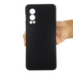 Microfiber Liner Liquid Silicone Case Cell Phone Back Cover with Handy Strap for OnePlus Nord 2 5G