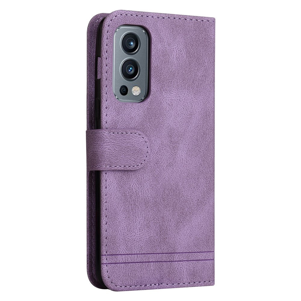 Til OnePlus Nord 2 5G Læderpung Etui "Skin Touch" Telefoncover Stativ med Rem