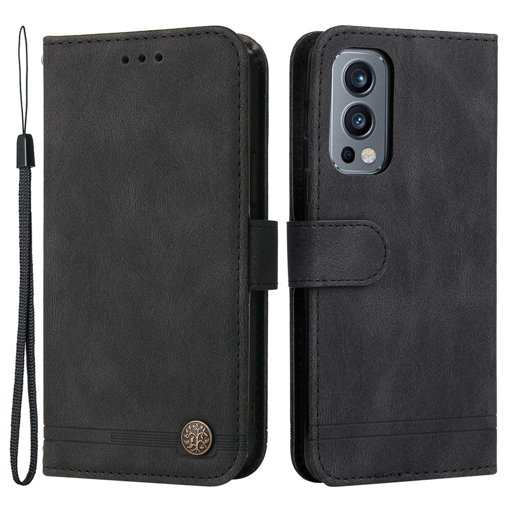 Til OnePlus Nord 2 5G Læderpung Etui "Skin Touch" Telefoncover Stativ med Rem