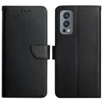 Nappa Texture Cellphone Protector Genuine Leather Outer Cover + Soft TPU Inner Shell Solid Color Stand Wallet Case for OnePlus Nord 2 5G