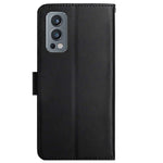 Nappa Texture Cellphone Protector Genuine Leather Outer Cover + Soft TPU Inner Shell Solid Color Stand Wallet Case for OnePlus Nord 2 5G