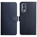 Nappa Texture Cellphone Protector Genuine Leather Outer Cover + Soft TPU Inner Shell Solid Color Stand Wallet Case for OnePlus Nord 2 5G