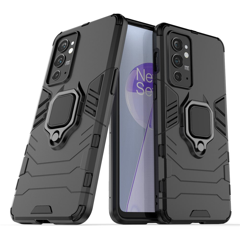 Hybridskyddsskal i TPU + hårt PC med metallstativ för OnePlus 9RT 5G