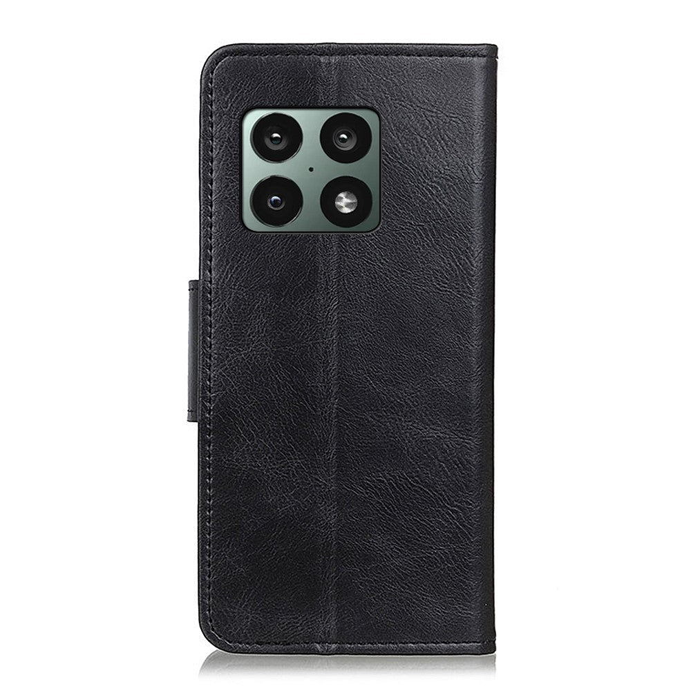 Crazy Horse Texture Phone Case Plånboksfodral med stativdesign i PU-läder, magnetiskt spänne, mobilskydd för OnePlus 10 Pro 5G