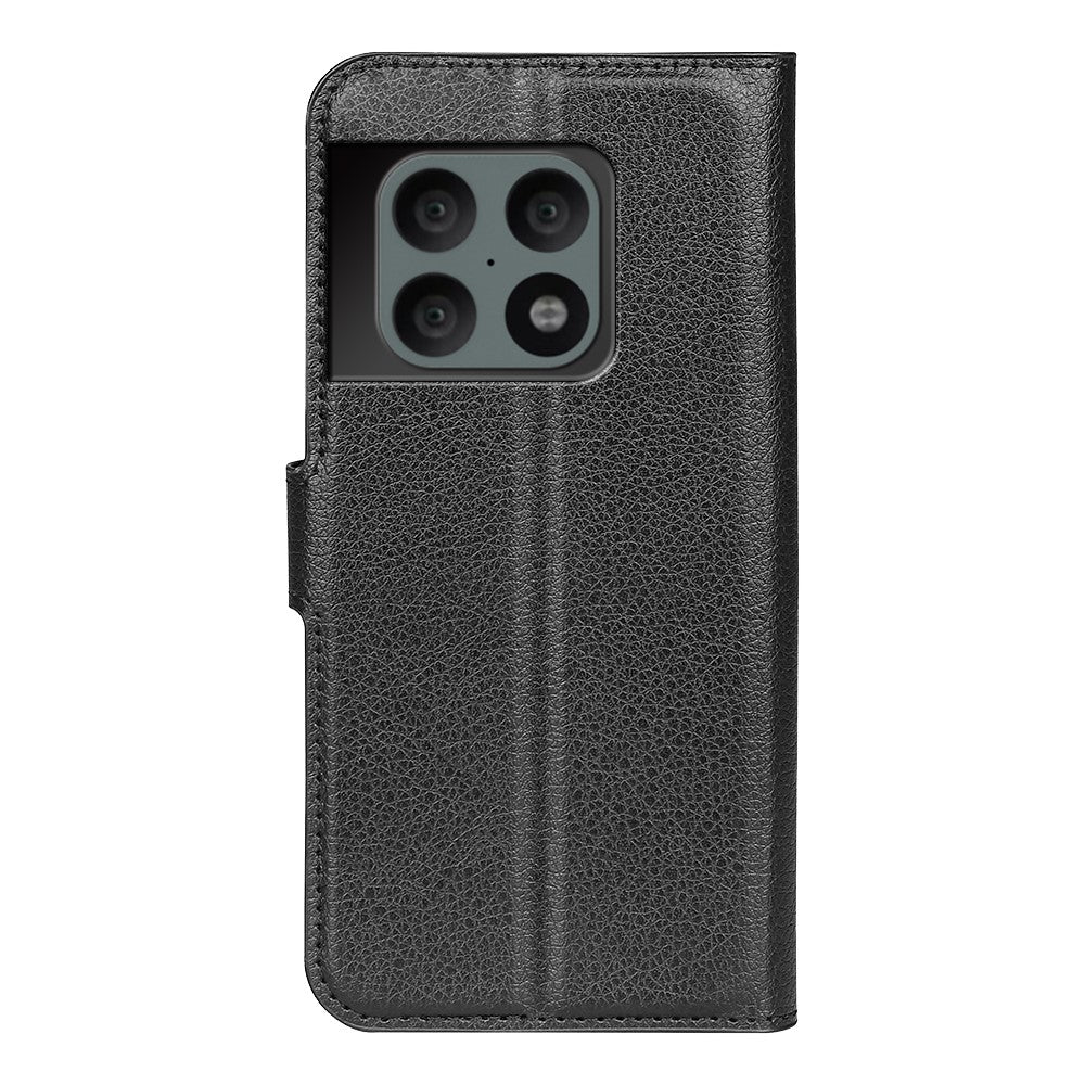 PU-lædercover med litchi-tekstur og magnetisk lukning, ridsefast mobilcover med stativ, pung til OnePlus 10 Pro 5G