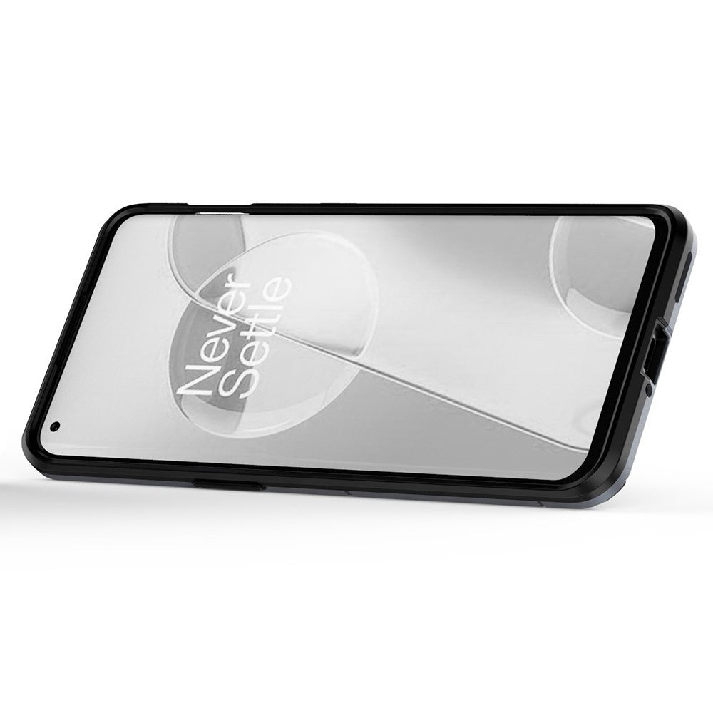 Dubbelskiktat mjukt och flexibelt TPU-skal i hårt PC, halkfritt, skyddande mobilskal med stativ för OnePlus 10 Pro 5G