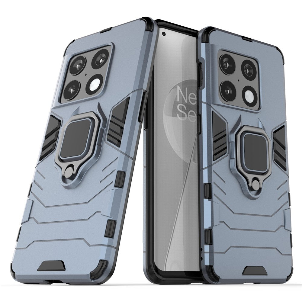 Dual-Layer Soft Flexible TPU Hard PC Anti-Slip Protective Phone Case with Kickstand for OnePlus 10 Pro 5G