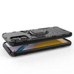 Ring Kickstand Fall Protection PC + TPU Phone Case Protective Cover for OnePlus Nord N20 5G / Reno8 Lite 5G