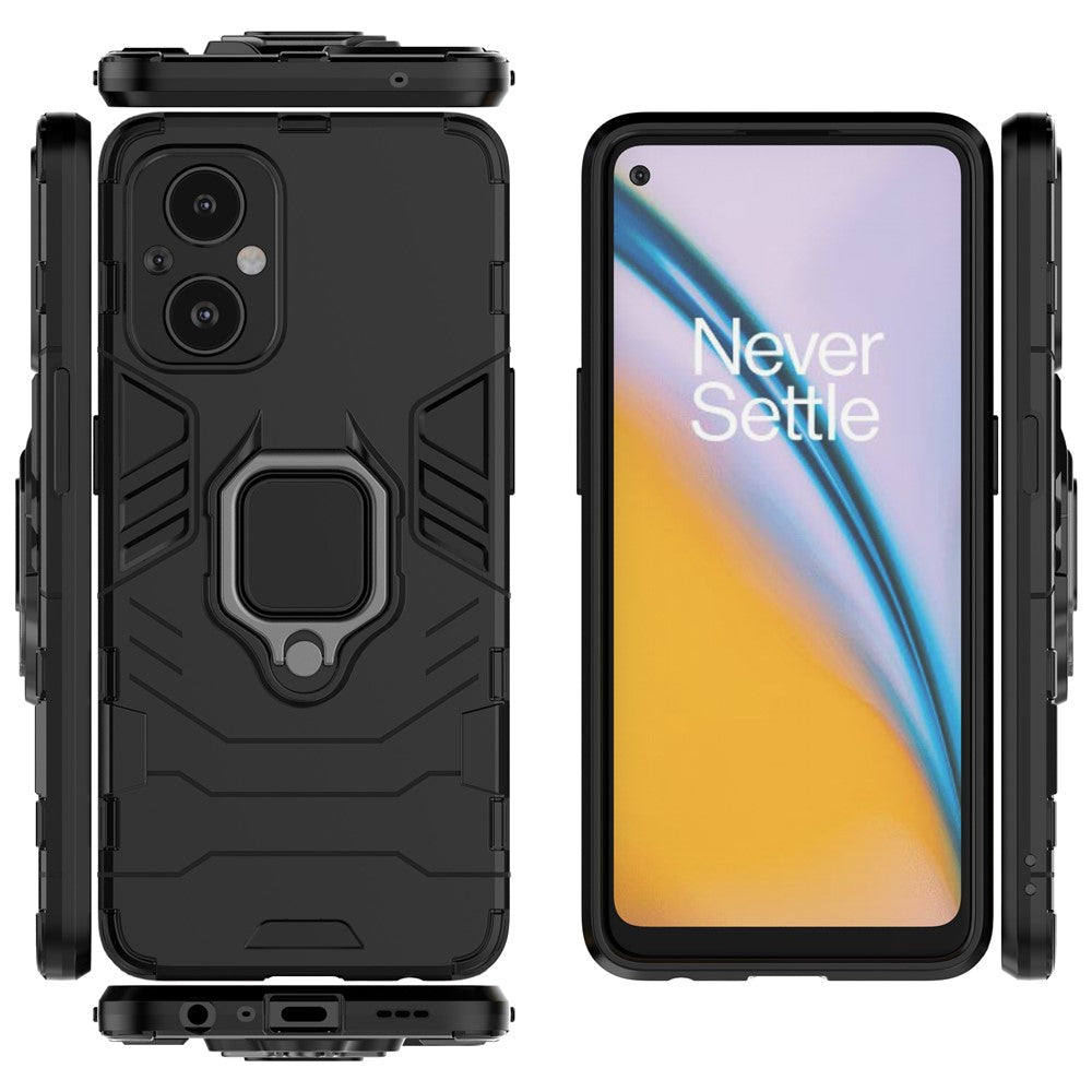 Ringstöd Fallskydd PC + TPU mobilskal Skyddande Skal för OnePlus Nord N20 5G / Reno8 Lite 5G