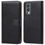 Dual-Sided Magnetic Clasp Split Leather Wallet Stand Function Phone Case Protective Cover for OnePlus Nord 2 5G