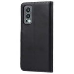 Dual-Sided Magnetic Clasp Split Leather Wallet Stand Function Phone Case Protective Cover for OnePlus Nord 2 5G