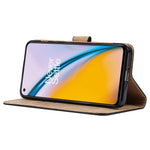 Dual-Sided Magnetic Clasp Split Leather Wallet Stand Function Phone Case Protective Cover for OnePlus Nord 2 5G