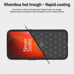 MOFI Carbon Fiber Texture Brushed Surface Well-protected Slim TPU Phone Case Shell for OnePlus Nord 2 5G
