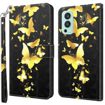 3D Pattern Printing Scratch-resistant Phone Cover PU Leather Wallet Stand Phone Case with Strap for OnePlus Nord 2 5G